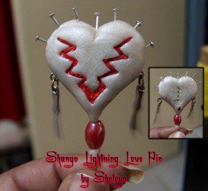 Shango Lighting Love Voodoo Doll Pin